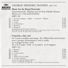 Carica l'immagine nel visualizzatore di Gallery, Georg Friedrich Händel - The English Concert, Trevor Pinnock : Music For The Royal Fireworks • Concerti A Due Cori (CD, Album)