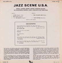 Carica l'immagine nel visualizzatore di Gallery, Erroll Garner / Benny Carter / Howard McGhee / Stan Getz / Vic Dickenson / Nat King Cole / Wardell Gray : Jazz Scene U.S.A. (LP, Comp)