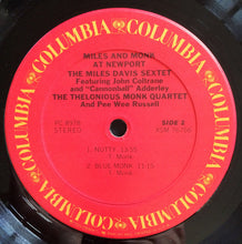 Carica l'immagine nel visualizzatore di Gallery, The Miles Davis Sextet Featuring John Coltrane And Cannonball Adderley / The Thelonious Monk Quartet And Pee Wee Russell : Miles & Monk At Newport (LP, Album, RE, Car)