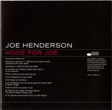 Carica l'immagine nel visualizzatore di Gallery, Joe Henderson : Mode For Joe (CD, Album, RE, RM)