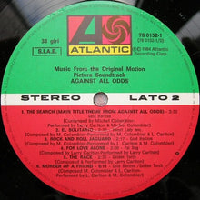 Carica l'immagine nel visualizzatore di Gallery, Various : Against All Odds (Music From The Original Motion Picture Soundtrack) (LP, Comp)