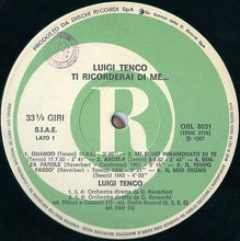 Carica l'immagine nel visualizzatore di Gallery, Luigi Tenco : Ti Ricorderai Di Me... (LP, RE)