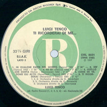 Carica l'immagine nel visualizzatore di Gallery, Luigi Tenco : Ti Ricorderai Di Me... (LP, RE)