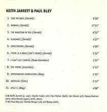 Carica l'immagine nel visualizzatore di Gallery, Keith Jarrett, Paul Bley : Keith Jarrett & Paul Bley (New York - Anni '60 - '70) (CD, Comp)