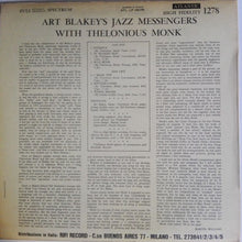 Carica l'immagine nel visualizzatore di Gallery, Art Blakey & The Jazz Messengers With Thelonious Monk : Art Blakey's Jazz Messengers With Thelonious Monk (LP, Album, Mono, RE)