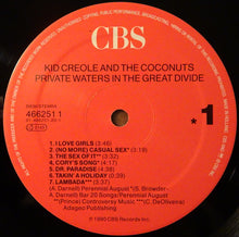 Carica l'immagine nel visualizzatore di Gallery, Kid Creole And The Coconuts : Private Waters In The Great Divide (LP, Album)