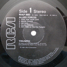 Carica l'immagine nel visualizzatore di Gallery, Triumph (2) : Allied Forces (LP, Album)