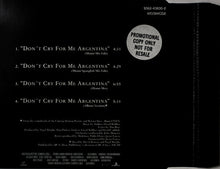 Carica l'immagine nel visualizzatore di Gallery, Madonna : Don't Cry For Me Argentina (CD, Single, CD2)