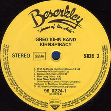 Carica l'immagine nel visualizzatore di Gallery, Greg Kihn Band : Kihnspiracy (LP, Album)