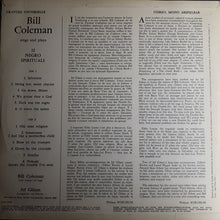 Carica l'immagine nel visualizzatore di Gallery, Bill Coleman (2) : Sings And Plays 12 Negro Spirituals (LP)