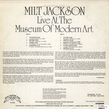 Carica l'immagine nel visualizzatore di Gallery, Milt Jackson : Live At The Museum Of Modern Art (LP, Album, RE)