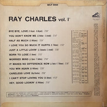 Carica l'immagine nel visualizzatore di Gallery, Ray Charles : Volume 1. (LP, Album, Mono)