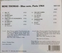 Carica l'immagine nel visualizzatore di Gallery, Rene Thomas* : Blue Note, Paris 1964 (CD)