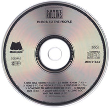 Carica l'immagine nel visualizzatore di Gallery, Sonny Rollins : Here's To The People (CD, Album)