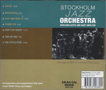 Carica l'immagine nel visualizzatore di Gallery, The Stockholm Jazz Orchestra With Dick Oatts, Gary Smulyan : Homage To Mel Lewis And Thad Jones (CD, Album)
