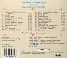 Carica l'immagine nel visualizzatore di Gallery, Original Indiana Five : Volume 3 - Recorded in New York 1926 (CD, Comp)