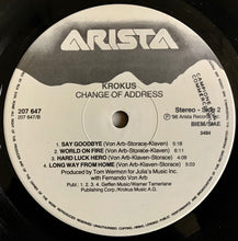 Carica l'immagine nel visualizzatore di Gallery, Krokus : Change Of Address (LP, Album, Promo)