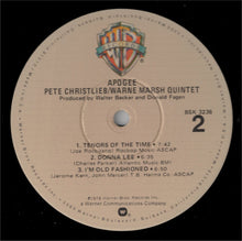Carica l'immagine nel visualizzatore di Gallery, Pete Christlieb / Warne Marsh Quintet : Apogee (LP, Album, RP)