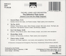 Carica l'immagine nel visualizzatore di Gallery, The Mel Lewis Jazz Orchestra : The Definitive Thad Jones (Volume 2 Live From The Village Vanguard) (CD, Album)