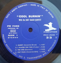 Carica l'immagine nel visualizzatore di Gallery, The Chet Baker Quintet : Cool Burnin' With The Chet Baker Quintet (LP, Album)