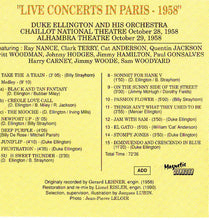 Carica l'immagine nel visualizzatore di Gallery, Duke Ellington And His Orchestra : Live Concerts in Paris - 1958 (CD, Comp)