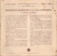 Carica l'immagine nel visualizzatore di Gallery, Domenico Modugno Con Franca Gandolfi : Domenico Modugno E la Sua Chitarra (7", EP, Mono)