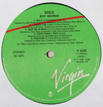 Carica l'immagine nel visualizzatore di Gallery, Boy George : Sold (LP, Album)