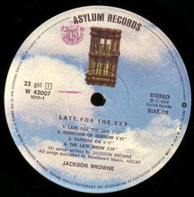 Carica l'immagine nel visualizzatore di Gallery, Jackson Browne : Late For The Sky (LP, Album, RE)