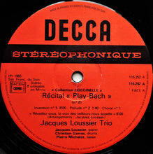 Carica l'immagine nel visualizzatore di Gallery, Jacques Loussier Trio : Play Bach (2xLP, RE, Gat)