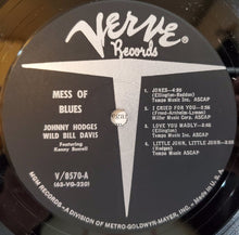 Carica l'immagine nel visualizzatore di Gallery, Johnny Hodges / Wild Bill Davis : Mess Of Blues (LP, Album, Mono)