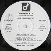 Carica l'immagine nel visualizzatore di Gallery, Herb Ellis & Joe Pass Also Featuring Jake Hanna & Ray Brown : Seven, Come Eleven (From Their Live Performance At The Concord Summer Festival) (LP, Album, Promo)