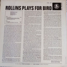 Carica l'immagine nel visualizzatore di Gallery, Sonny Rollins : Rollins Plays For Bird (LP, Album, RE)