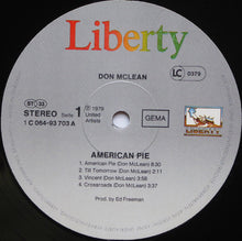 Carica l'immagine nel visualizzatore di Gallery, Don McLean : American Pie (LP, Album, RE)