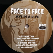 Carica l'immagine nel visualizzatore di Gallery, Face To Face : Live In A Dive (LP, Album)
