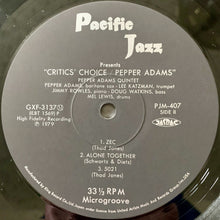 Carica l'immagine nel visualizzatore di Gallery, Pepper Adams : Critics' Choice (LP, Album, Mono)
