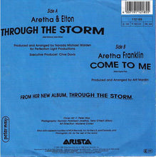 Carica l'immagine nel visualizzatore di Gallery, Aretha Franklin & Elton John : Through The Storm (7", Single)