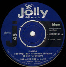 Carica l'immagine nel visualizzatore di Gallery, Dalida Accompagnée Par Raymond Lefèvre Et Son Grand Orchestre : Buenas Noches Mi Amor (7", 4-p)
