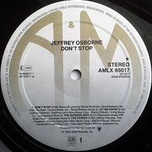 Carica l'immagine nel visualizzatore di Gallery, Jeffrey Osborne : Don't Stop (LP, Album)