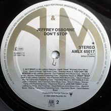 Carica l'immagine nel visualizzatore di Gallery, Jeffrey Osborne : Don't Stop (LP, Album)