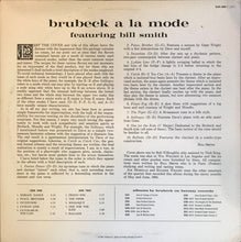 Carica l'immagine nel visualizzatore di Gallery, Dave Brubeck Featuring William O. Smith : Brubeck A La Mode (LP, Album, RE)
