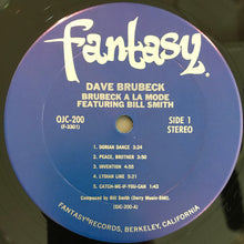 Carica l'immagine nel visualizzatore di Gallery, Dave Brubeck Featuring William O. Smith : Brubeck A La Mode (LP, Album, RE)