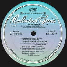 Carica l'immagine nel visualizzatore di Gallery, Hammerstein-Kern / Featuring Helen Morgan, Frank Munn, Paul Robeson, Olga Albani, James Melton , Conducted By Victor Young : Here Comes The Showboat (LP, Mono, RE, Car)