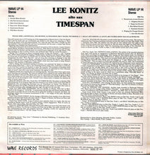 Carica l'immagine nel visualizzatore di Gallery, Lee Konitz : Timespan (LP)