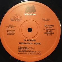 Carica l'immagine nel visualizzatore di Gallery, Thelonious Monk : In Person (2xLP, Comp)