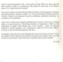 Carica l'immagine nel visualizzatore di Gallery, Bobby McFerrin & Yo-Yo Ma : Hush (CD, Album)