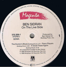 Carica l'immagine nel visualizzatore di Gallery, Ben Sidran : On The Live Side (LP, Album)