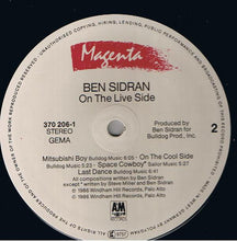 Carica l'immagine nel visualizzatore di Gallery, Ben Sidran : On The Live Side (LP, Album)