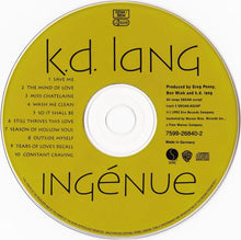 Carica l'immagine nel visualizzatore di Gallery, k.d. lang : Ingénue (CD, Album)