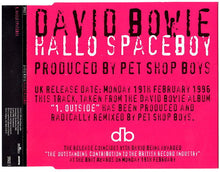 Carica l'immagine nel visualizzatore di Gallery, David Bowie : Hallo Spaceboy (CD, Single, Promo)