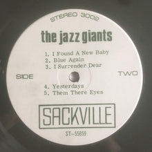 Carica l'immagine nel visualizzatore di Gallery, The Jazz Giants (6) Featuring Wild Bill Davison, Buzzy Drootin, Herb Hall, Claude Hopkins, Benny Morton, Arvell Shaw : The Jazz Giants (LP, Album)